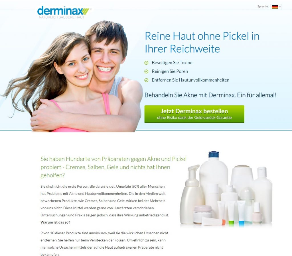 Derminax Homepage