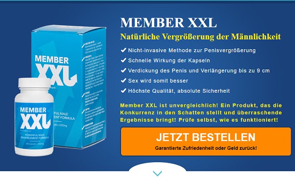 So sieht die Homepage von Member XXL aus.