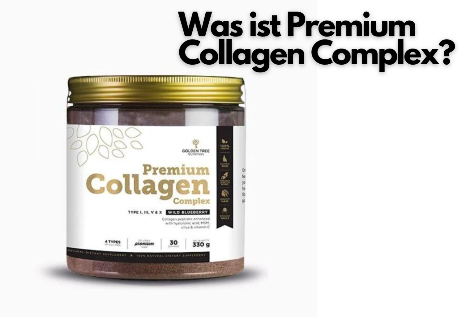 Complément Golden Tree Collagen Complex - Collagène Hydrolysé Et Baies - 330g - Neuf